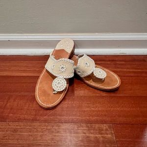 Jack rogers cream & white sandals